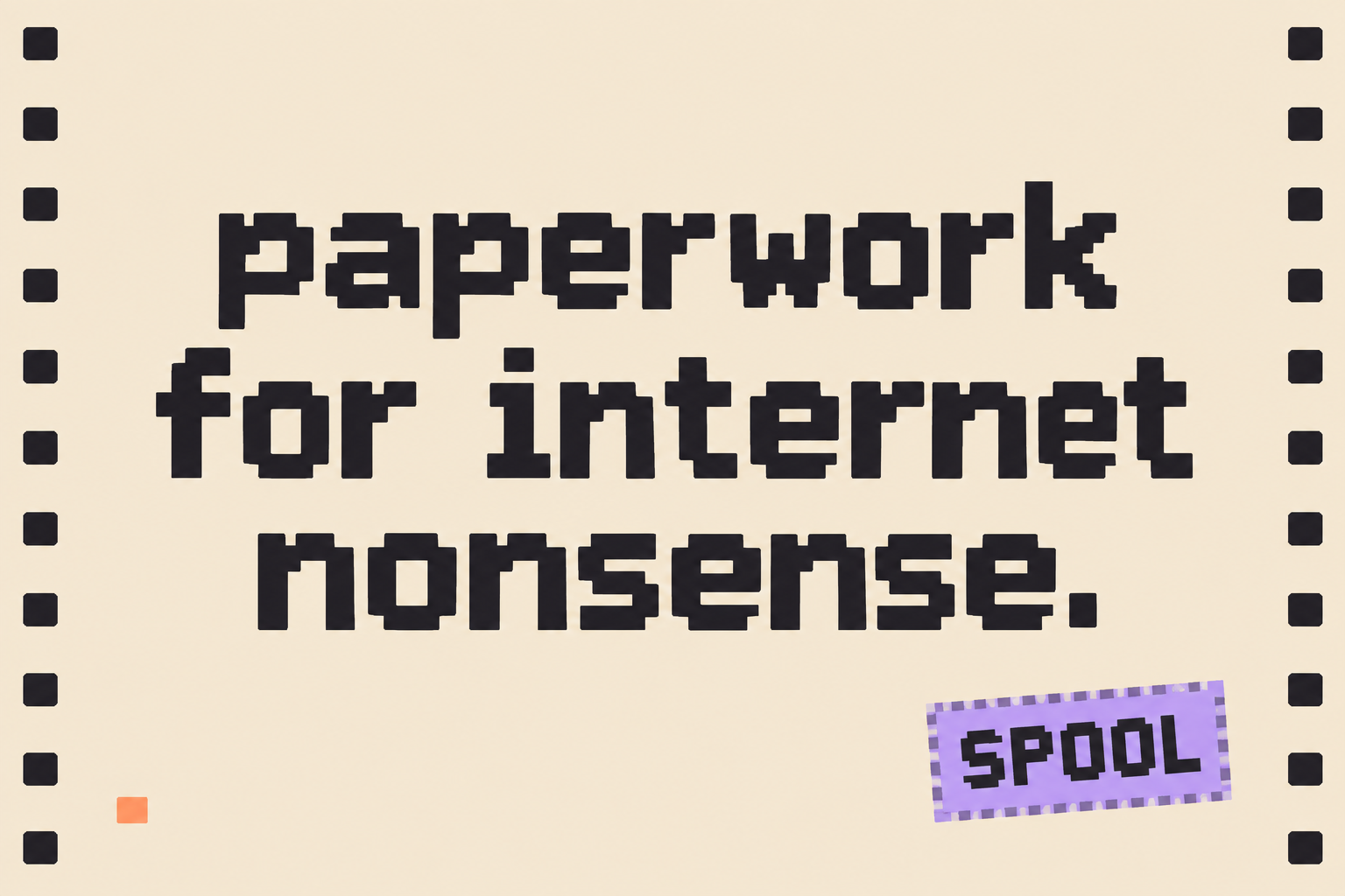 Cream receipt with lavender stamp: paperwork for internet nonsense